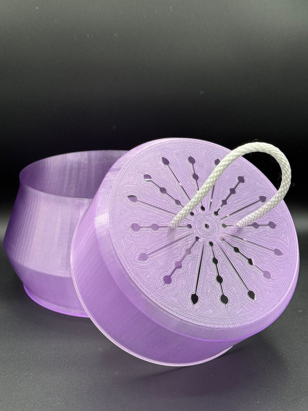 8" fully 3D-printed PETG two-part self-watering planter kit – Amethyst