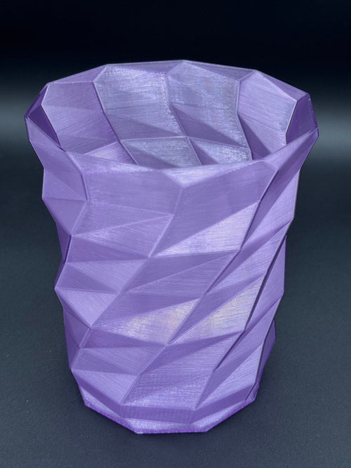 4" semi-hydro self-watering kit with 3D-printed PETG Geo Twist cover planter – Amethyst
