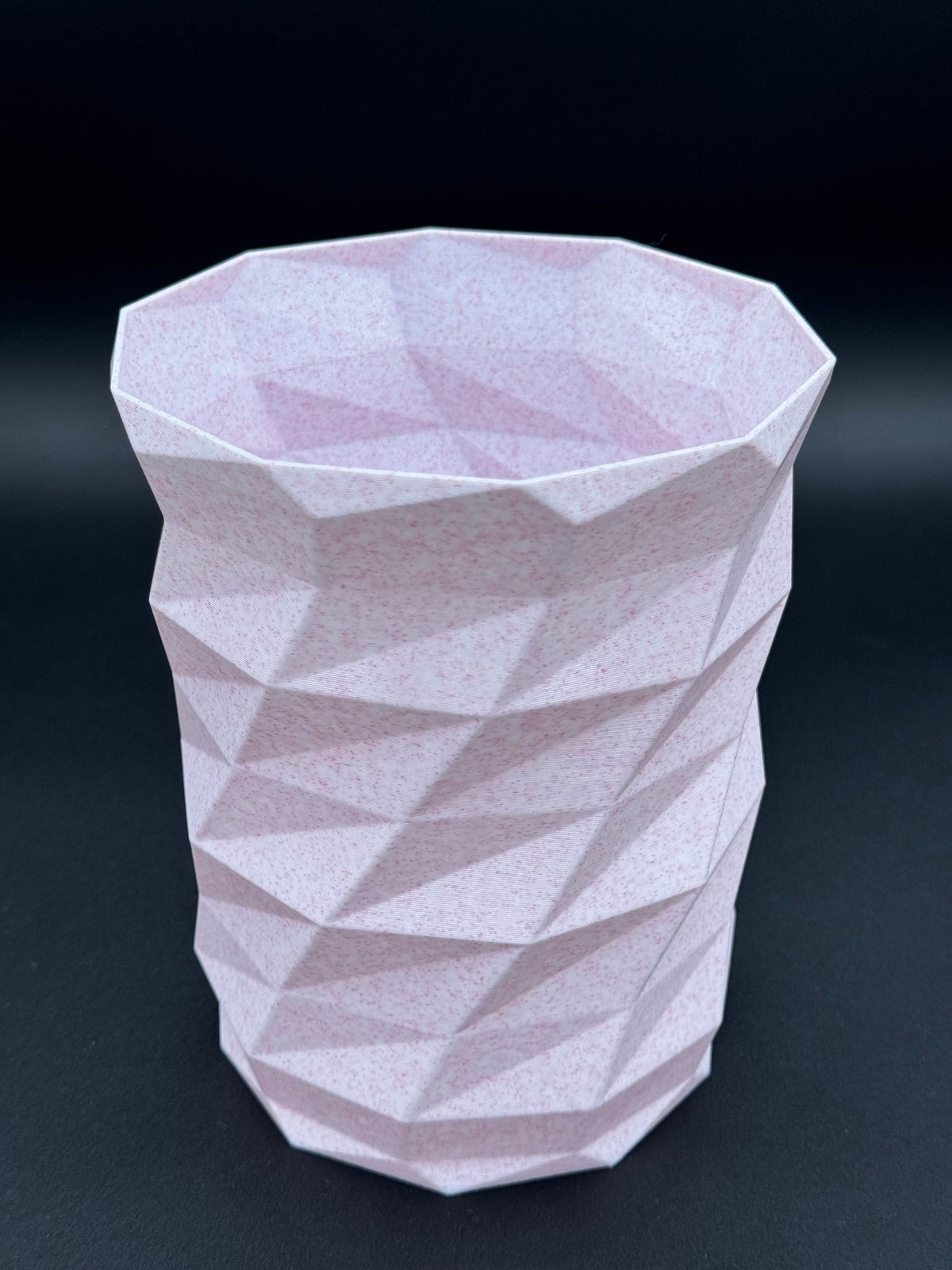 4" semi-hydro self-watering kit with 3D-printed PETG Geo Twist cover planter – Pink Marble