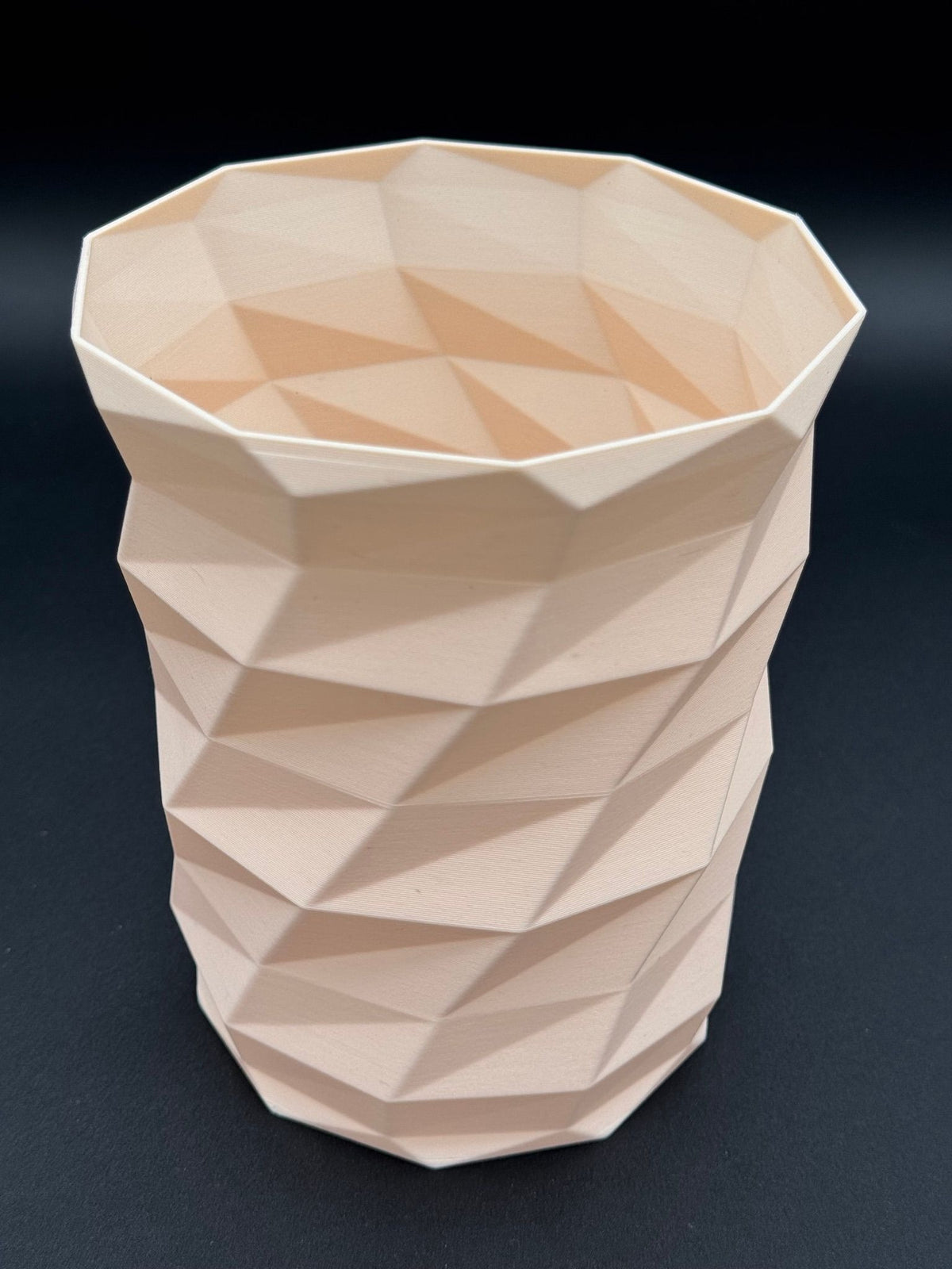 4" semi-hydro self-watering kit with 3D-printed PETG Geo Twist cover planter – Vanilla Cream