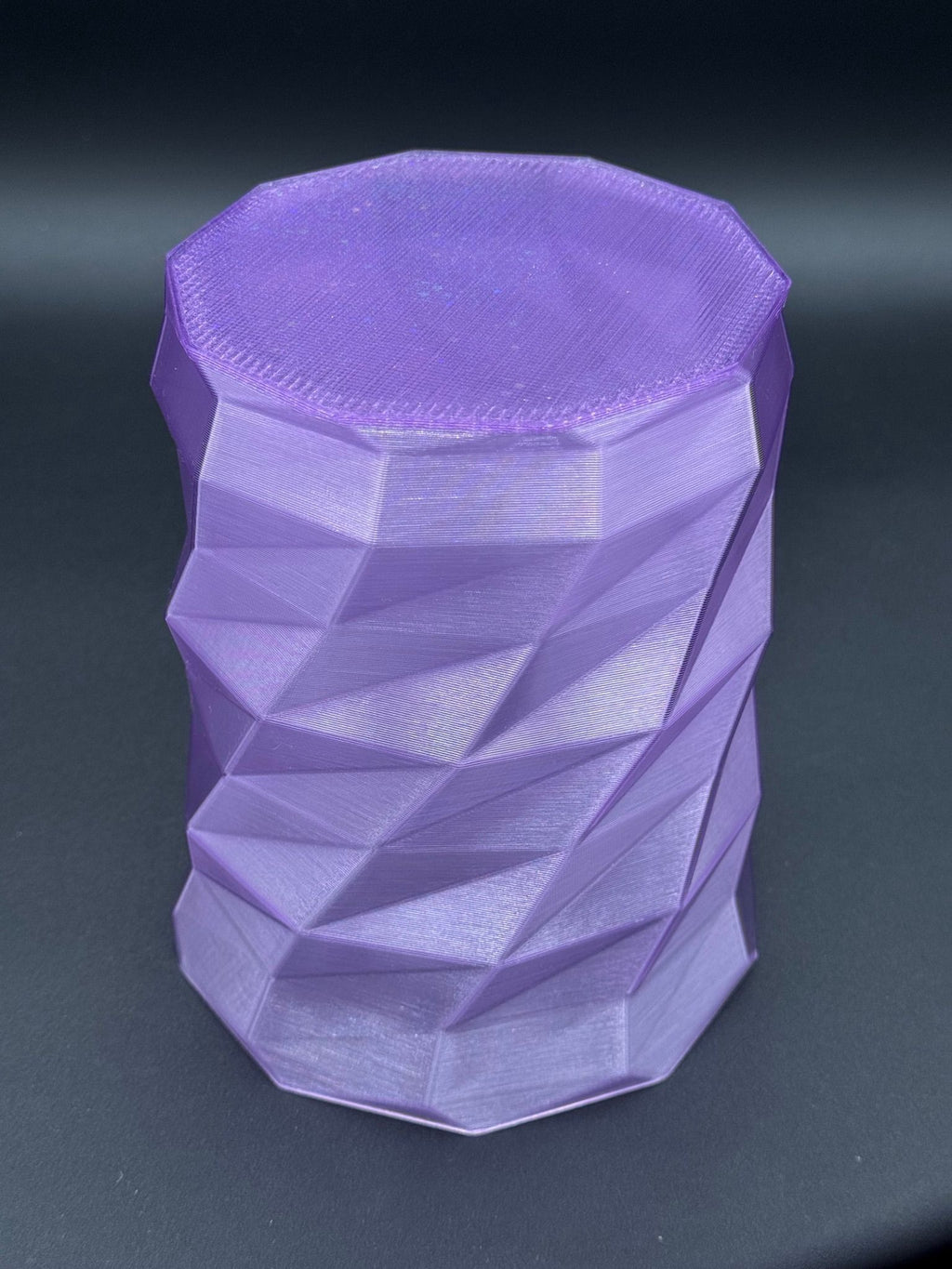 4" semi-hydro self-watering kit with 3D-printed PETG Geo Twist cover planter – Amethyst