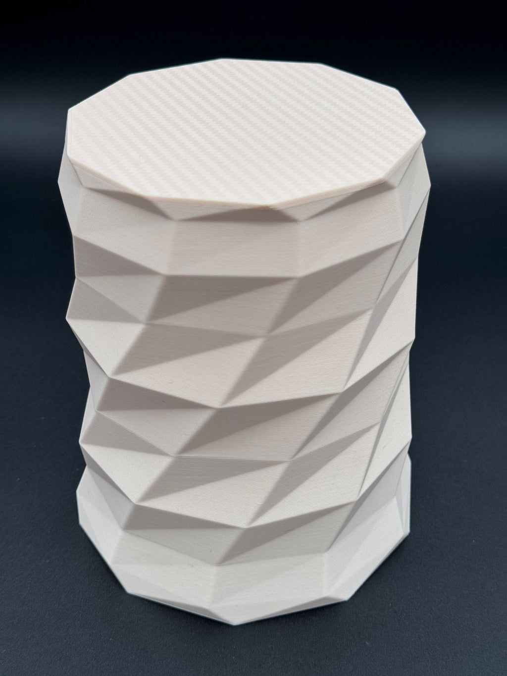 4" semi-hydro self-watering kit with 3D-printed PETG Geo Twist cover planter – Vanilla Cream