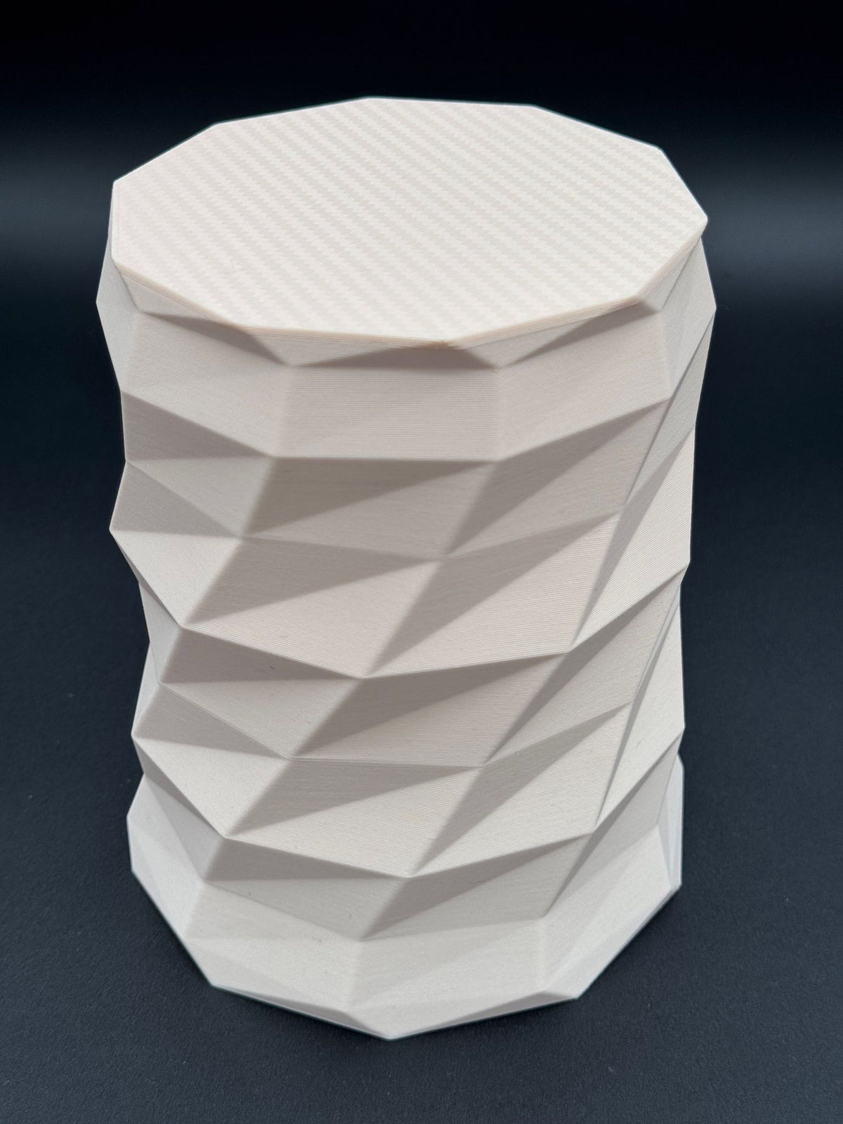 4" semi-hydro self-watering kit with 3D-printed PETG Geo Twist cover planter – Vanilla Cream