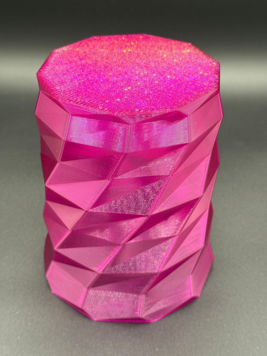 4" semi-hydro self-watering kit with 3D-printed PETG Geo Twist cover planter – Fuchsia