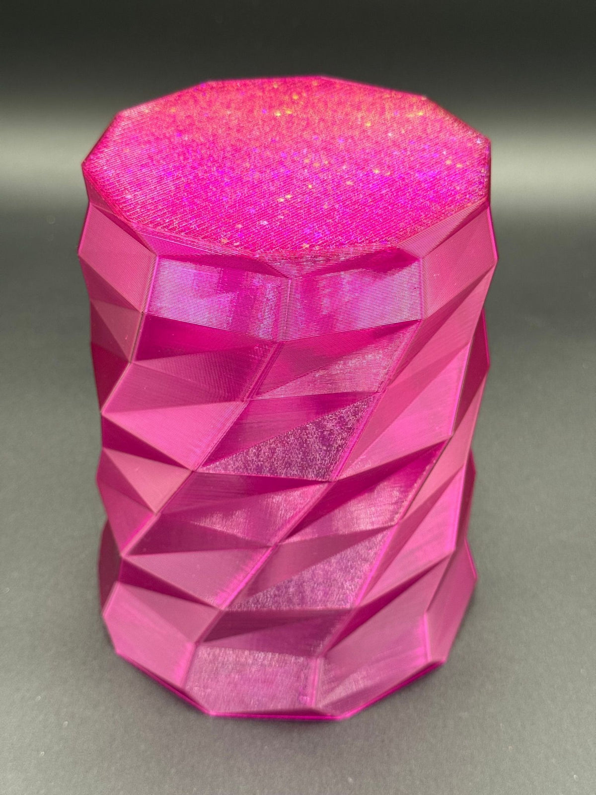 4" semi-hydro self-watering kit with 3D-printed PETG Geo Twist cover planter – Fuchsia