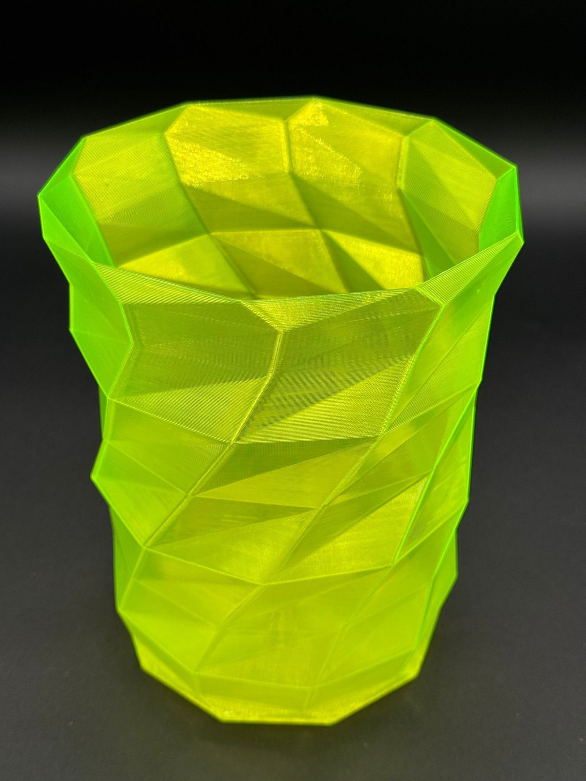 4" semi-hydro self-watering kit with 3D-printed PETG Geo Twist cover planter – Neon