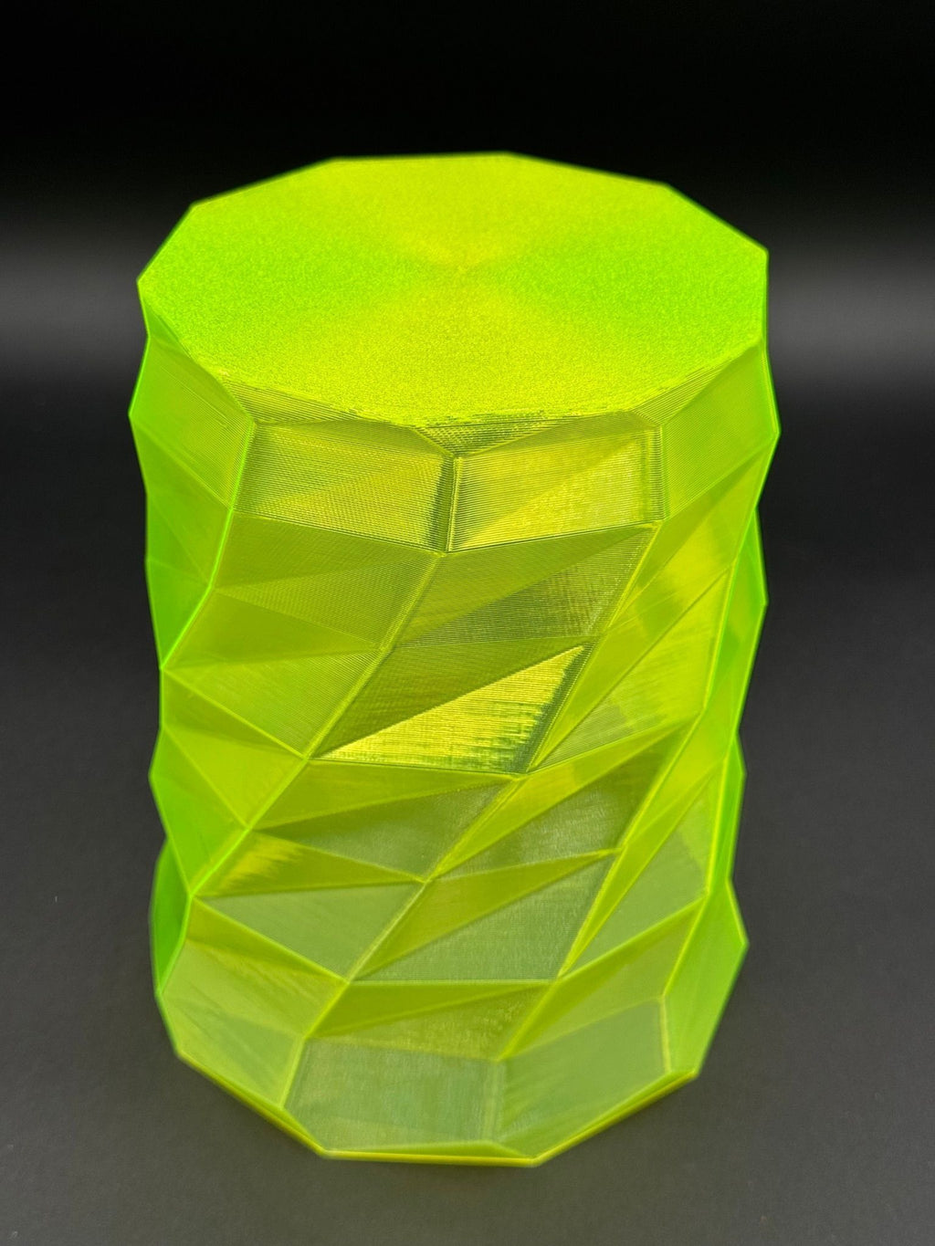 4" semi-hydro self-watering kit with 3D-printed PETG Geo Twist cover planter – Neon