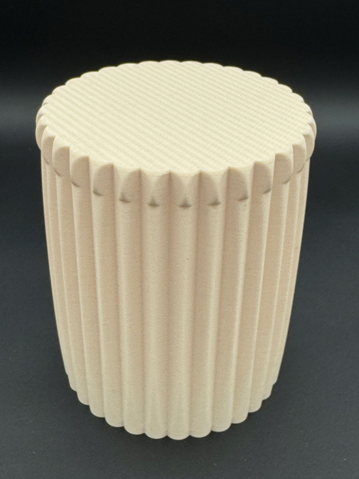 4" semi-hydro self-watering kit with 3D-printed PETG Column cover planter – Vanilla Cream