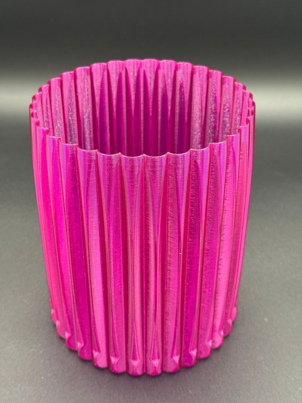 4" semi-hydro self-watering kit with 3D-printed PETG Column cover planter – Fuchsia