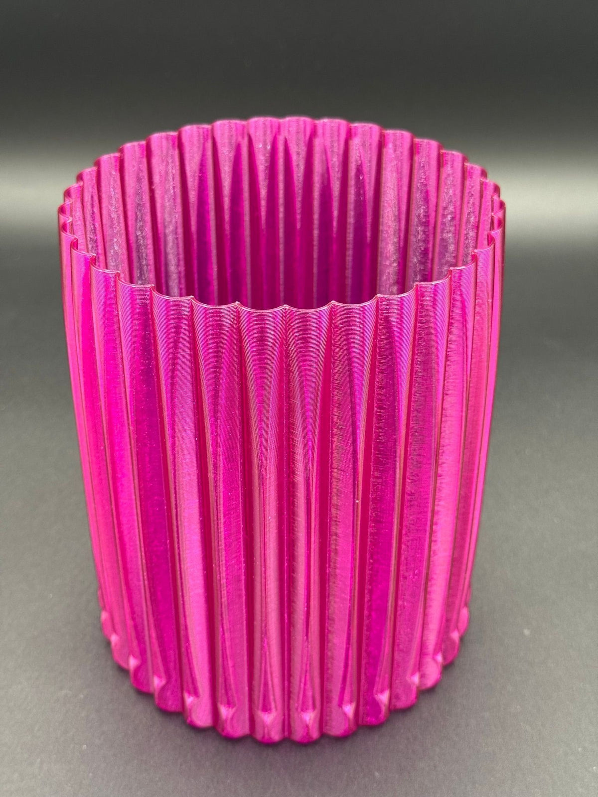 4" semi-hydro self-watering kit with 3D-printed PETG Column cover planter – Fuchsia