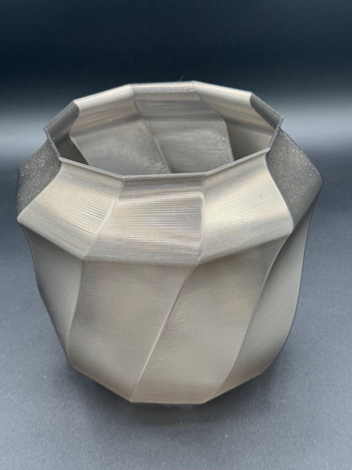 4" semi-hydro self-watering kit with 3D-printed PETG Grand Deco cover planter – Smoke