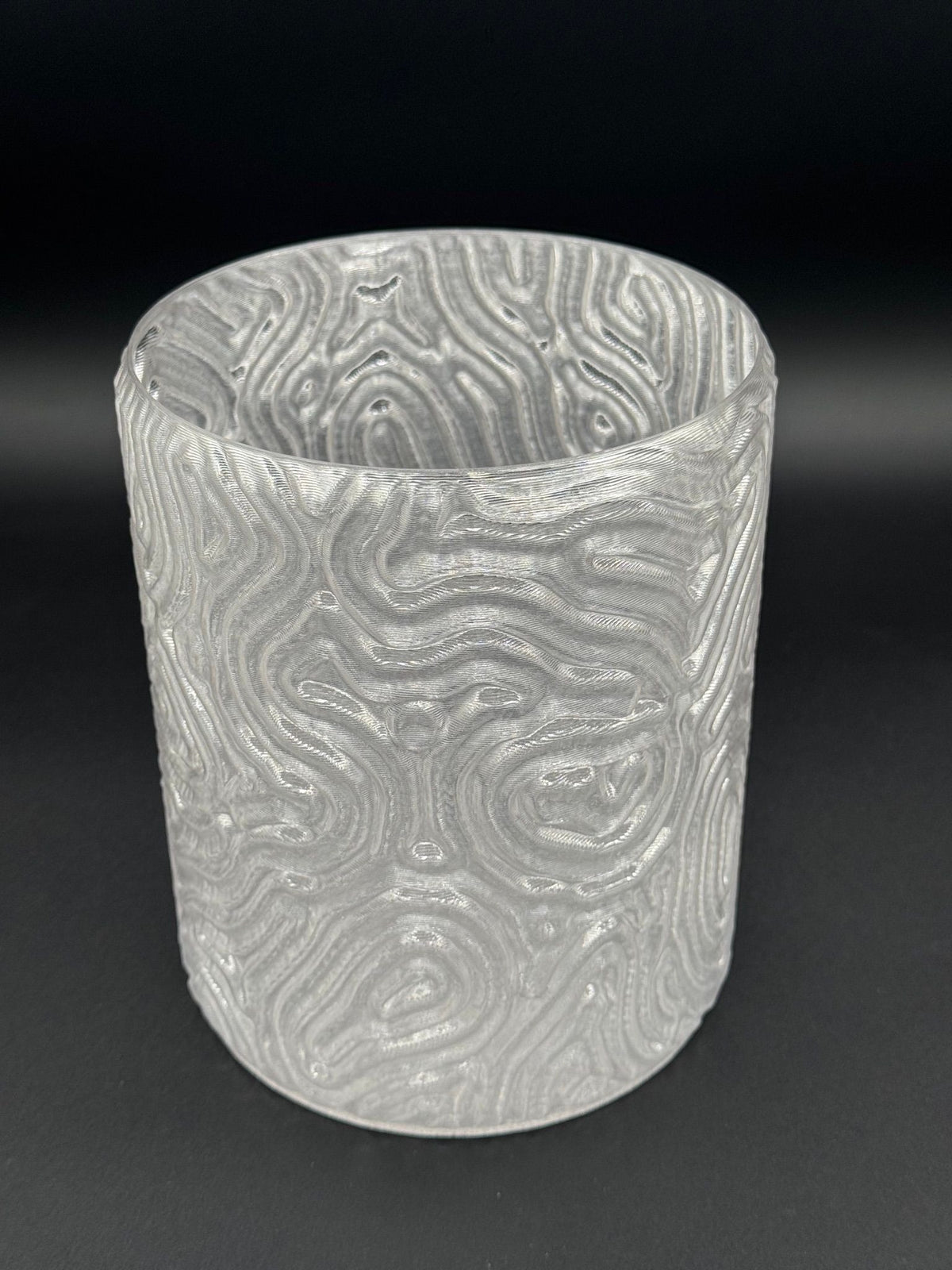 4" semi-hydro self-watering kit with 3D-printed PETG Textured cover planter – Coral / Clear