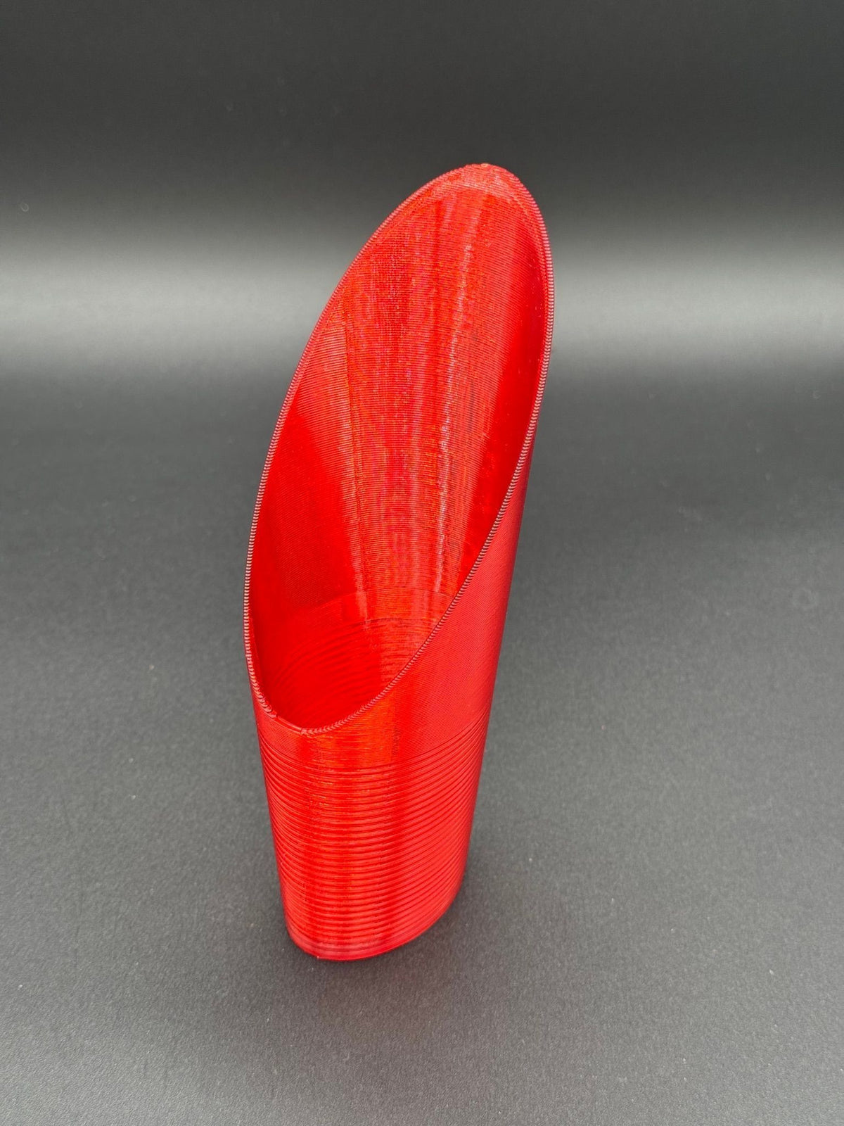 3D-printed PETG soil and media scoop – Blazing Red