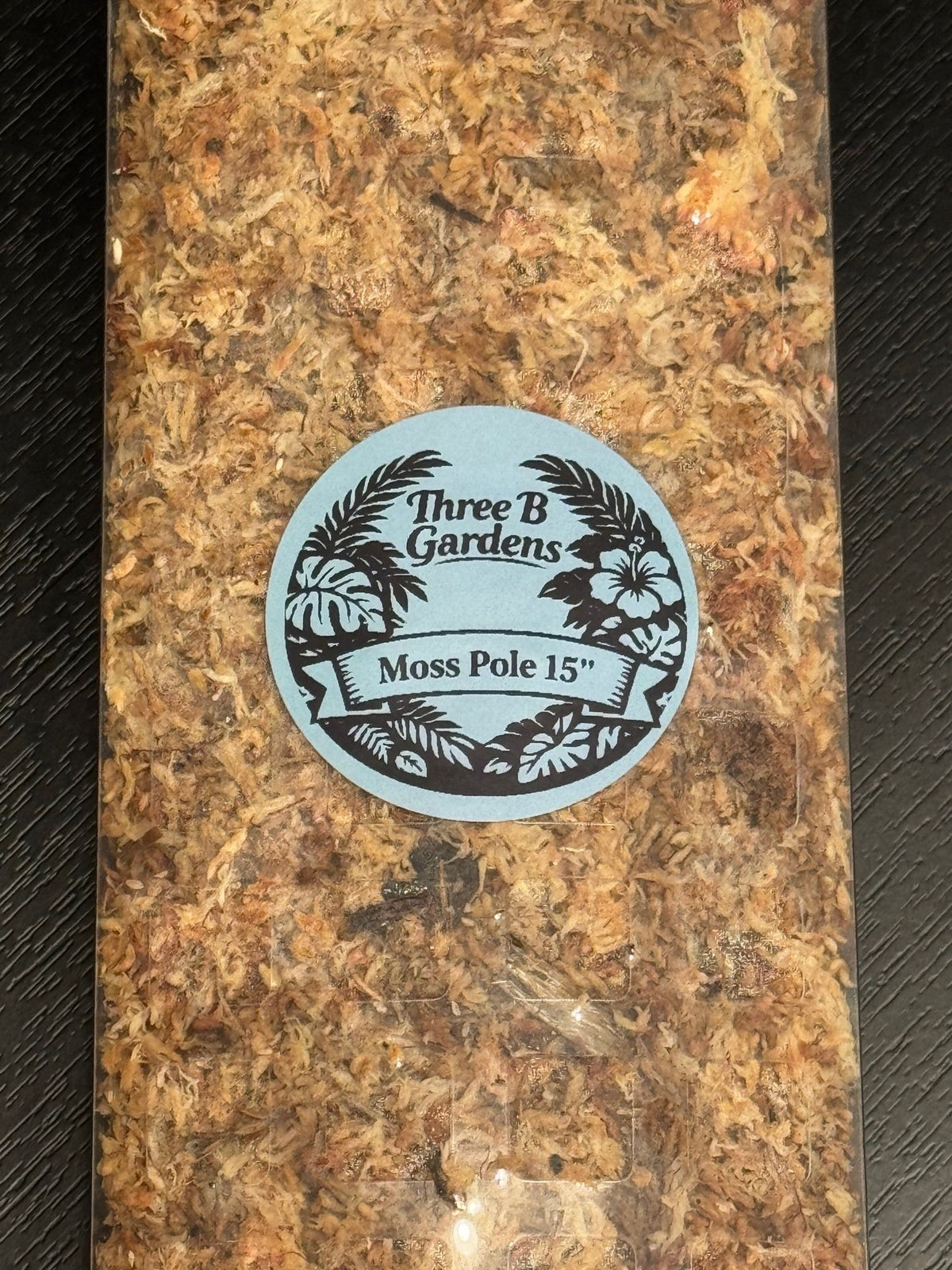 15" pre-filled, sealed, stackable moss pole