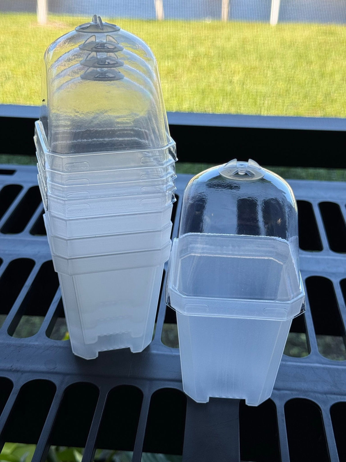 Propagation pots with adjustable humidity domes, 5 pack