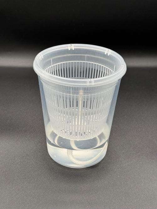 Self-watering pot for semi-hydro and passive hydro – 4" Single